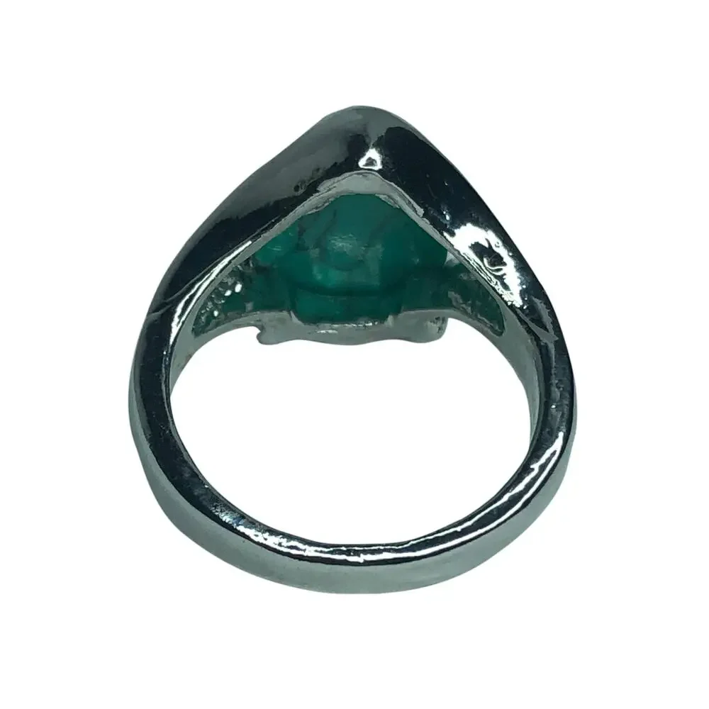 Turquoise Covered Teardrop Ring - Size 6.5